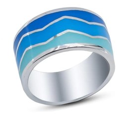 Silver WINGS Кольцо с эмалью из серебра 21set10183mix3-113, размер 17