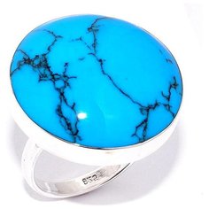 Silver WINGS Кольцо с бирюзой из серебра 21jr30161-28, размер 17