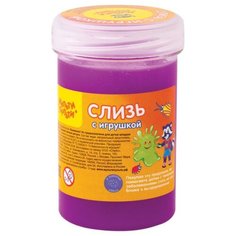 Лизун Мульти-Пульти с игрушкой, 200 мл фиолетовый