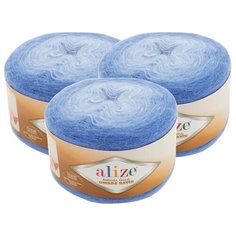 Пряжа Alize Angora Gold Ombre Batik, 20 % шерсть, 80 % акрил, 150 г, 825 м, 3 шт., 7303 василек