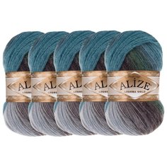 Пряжа Alize Angora Gold Batik, 20 % шерсть, 80 % акрил, 100 г, 550 м, 5 шт., 4239