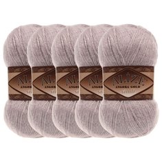 Пряжа Alize Angora Gold Simli, 20 % шерсть, 75 % акрил, 100 г, 500 м, 5 шт., 163 серая роза
