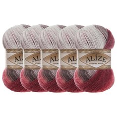 Пряжа Alize Angora Gold Batik, 20 % шерсть, 80 % акрил, 100 г, 550 м, 5 шт., 1984