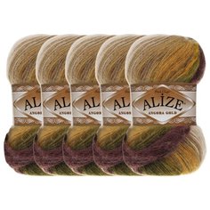 Пряжа Alize Angora Gold Batik, 20 % шерсть, 80 % акрил, 100 г, 550 м, 5 шт., 5850