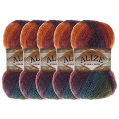 Пряжа Alize Angora Gold Batik, 20 % шерсть, 80 % акрил, 100 г, 550 м, 5 шт., 4827