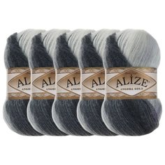 Пряжа Alize Angora Gold Batik, 20 % шерсть, 80 % акрил, 100 г, 550 м, 5 шт., 1900