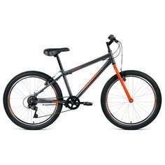 Подростковый горный (MTB) велосипед ALTAIR MTB HT 24 1.0 (2020) серый/оранжевый 14" (требует финальной сборки)