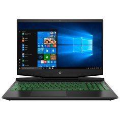 Ноутбук HP PAVILION 15-dk1003ur (Intel Core i7 10750H 2600MHz/15.6"/1920x1080/8GB/512GB SSD/DVD нет/NVIDIA GeForce GTX 1650 Ti 4GB/Wi-Fi/Bluetooth/Windows 10 Home) 103R5EA темно-серый/зеленый хромированный логотип