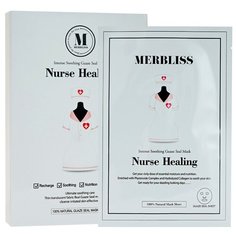 Merbliss успокаивающая маска Nurse Healing Intense Soothing Gauze Seal Mask, 25 г, 5 шт.