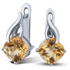 Silver WINGS Серьги с цитринами из серебра 22vsefa01397-19