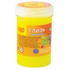 Лизун Мульти-Пульти с игрушкой, 200 мл желтый
