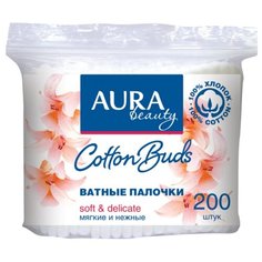 Ватные палочки Aura Beauty Cotton buds 200 шт. пакет