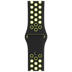Apple Спортивный ремешок Nike (для корпуса 38 мм) черный/салатовый