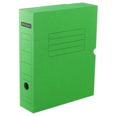 OfficeSpace Короб архивный с клапаном 325х253х75 мм, микрогофрокартон зеленый
