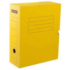 OfficeSpace Короб архивный с клапаном 324х262х100 мм, микрогофрокартон желтый