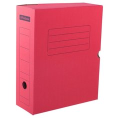 OfficeSpace Короб архивный с клапаном 324х262х100 мм, микрогофрокартон красный