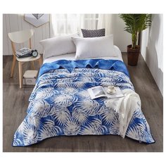 Покрывало Tango Patchwork 200x230 см, синий/белый