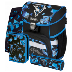 Herlitz Ранец Loop Shark с наполнением, синий/черный