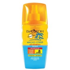 Биокон Двухфазное масло-спрей для активного загара SPF 8 160 мл