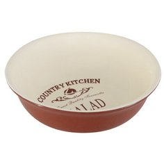Terracotta Салатник Кухня в стиле Кантри 22 см бежевый/коричневый