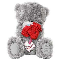 Мягкая игрушка Me to you Мишка Тедди с букетом красных роз 30 см