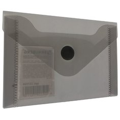 BRAUBERG Папка-конверт с кнопкой A7, пластик черный