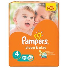 Pampers подгузники Sleep&Play 4 (7-14 кг) 86 шт.