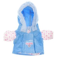 Одежда для игрушек Me to you Пальто голубое с капюшоном для мишки Тедди 25 см