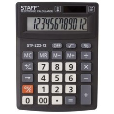 Калькулятор бухгалтерский STAFF STF-222-12 черный