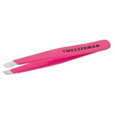 Пинцет Tweezerman Mini Slant Tweezer для бровей neon pink