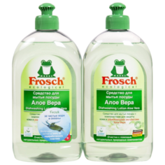 Frosch Набор средств для мытья посуды Алоэ вера, 2 шт 0.5 л