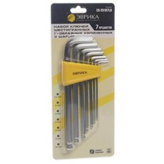 Набор имбусовых ключей Эврика (7 предм.) ER-25107LB серебристый