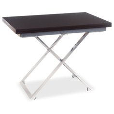 Стол кухонный Levmar Compact GWE, раскладной, ДхШ: 70 х 100 см, длина в разложенном виде: 140 см, венге/хром Левмар