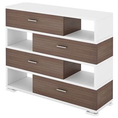 Комод Мэрдэс Домино СБ-40-4 , размер: 120х36 см , цвет: белый жемчуг/шамони Merdes