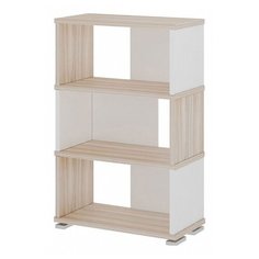 Стеллаж Мэрдэс СБ-10-3 3 полки, материал: ЛДСП, ШxГxВ: 70х30х110 см, белый жемчуг/карамель Merdes