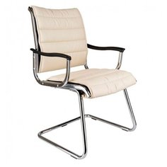 Стул Бюрократ CH-994AV , металл/искусственная кожа, цвет: слоновая кость