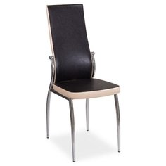 Стул Домотека Милано, металл/искусственная кожа, цвет: B4/B1 Темный Венге/ бежевый