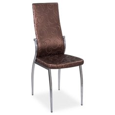 Стул Домотека Милано, металл/искусственная кожа, цвет: D4/D4 Коричневый с узором