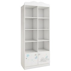 Стеллаж MEBELSON Бонни 8 полок, материал: ЛДСП, ШxГxВ: 80х42х190 см, белый рамух