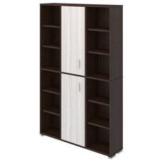 Стеллаж Мэрдэс ПУ-40-2 12 полок, материал: ЛДСП, ШxГxВ: 134х30х213 см, венге/карамель Merdes