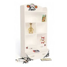 Стеллаж ABC King Sport 7 полок 3 ящика, материал: ЛДСП, ШxГxВ: 75х35х161 см, белый