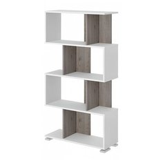 Стеллаж Мэрдэс СЛ-5-4 8 полок, материал: ЛДСП, ШxГxВ: 75х28х140 см, белый/нельсон Merdes