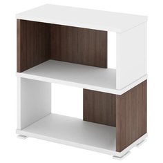 Стеллаж Мэрдэс СБ-10-2 2 полки, материал: ЛДСП, ШxГxВ: 70х30х75 см, белый жемчуг/шамони Merdes