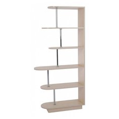 Стеллаж MEBELSON Стойка 1 4 полки, материал: ЛДСП, ШxГxВ: 82х29х167 см, дуб млечный/хром