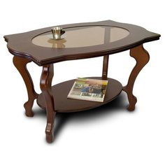 Столик журнальный Мебелик Берже 1С, ДхШ: 94 х 60 см, темно-коричневый