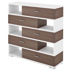 Стеллаж Мэрдэс СБ-40-5 5 полок, материал: ЛДСП, ШxГxВ: 120х36х121 см, белый жемчуг/шамони Merdes