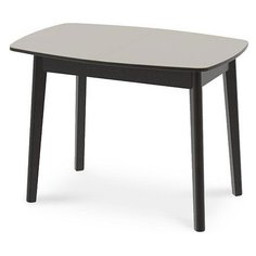 Стол кухонный ТриЯ Портофино СМ(ТД)-105.01.11(2), раскладной, ДхШ: 110 х 75 см, длина в разложенном виде: 141.5 см, венге/стекло бежевое Triya