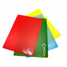 Набор разделочных досок BRADEX TK 0174 (4 шт.) 28х38 см красный/зеленый/голубой/желтый