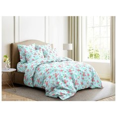 Постельное белье семейное Ночь Нежна Лили Марлен 70х70 см, бязь голубой