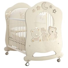 Кроватка Italbaby Happy Family Oblo (качалка), на полозьях кремовый